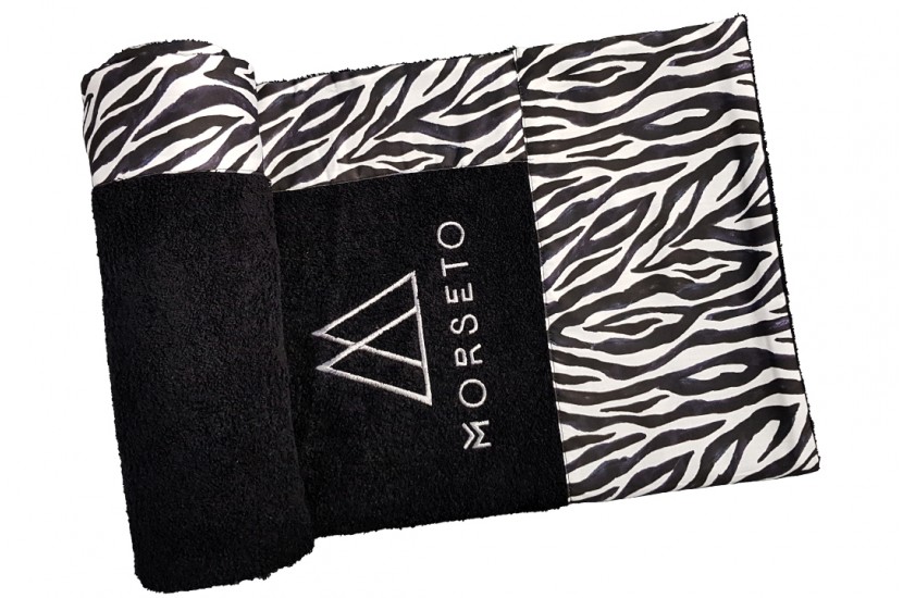 Πετσέτα Θαλάσσης MORSETO Luxury Black Zebra 145 x 80cm